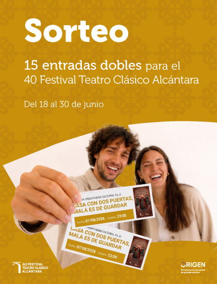 Hombre y mujer con entradas
